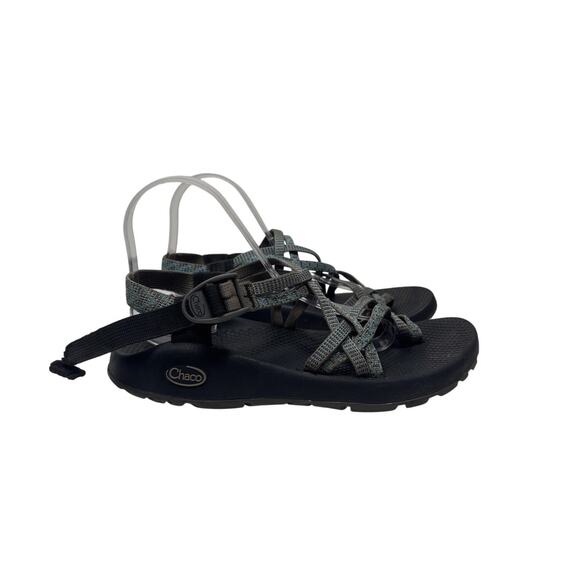 Chaco ZX/2 Classic Sandals Womens 9 Gray Blue Toe Loop Double Strap